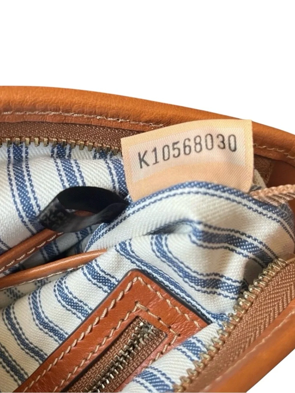 Dooney & Bourke Cognac Brown Woven Leather Crossbody - Picture 4 of 9